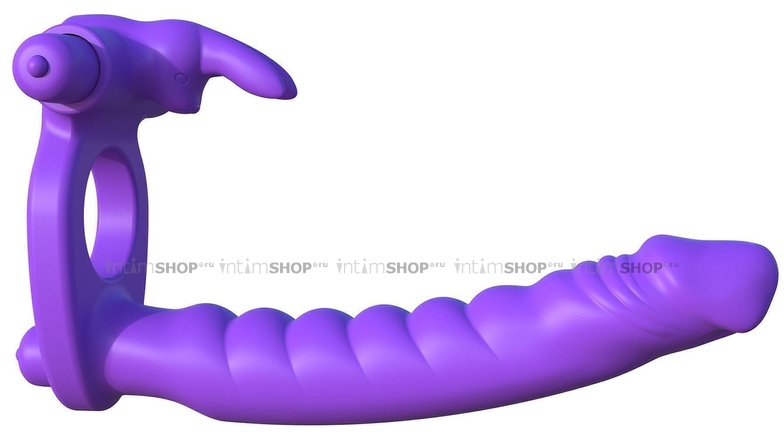 

Эрекционное кольцо-насадка с вибрацией PipeDream Fantasy C-Ringz, фиолетовый