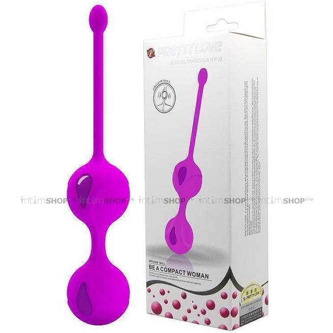 Вагинальные шарики Baile Kegel Tighten Up II из коллекции Pretty Love, 3.2 см от IntimShop