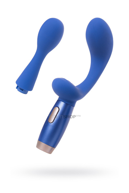 Вибратор Le Stelle Perks Series EX-C с насадками для клиторальной стимуляции, синий