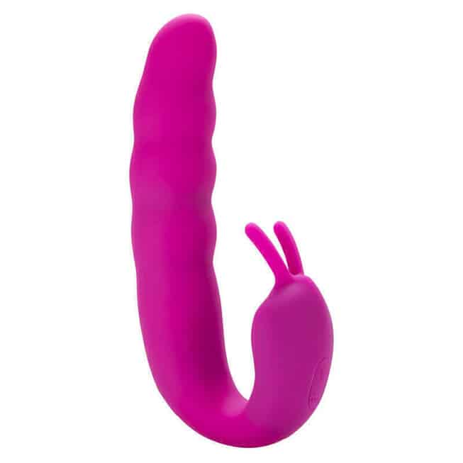 Вибратор Ribbed Dual Stimulator with Rolling Ball RoseAphrodisia