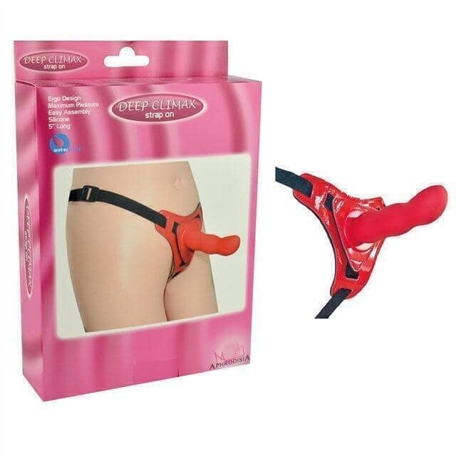 Страпон Strap-on Curved Dong Red Aphrodisia