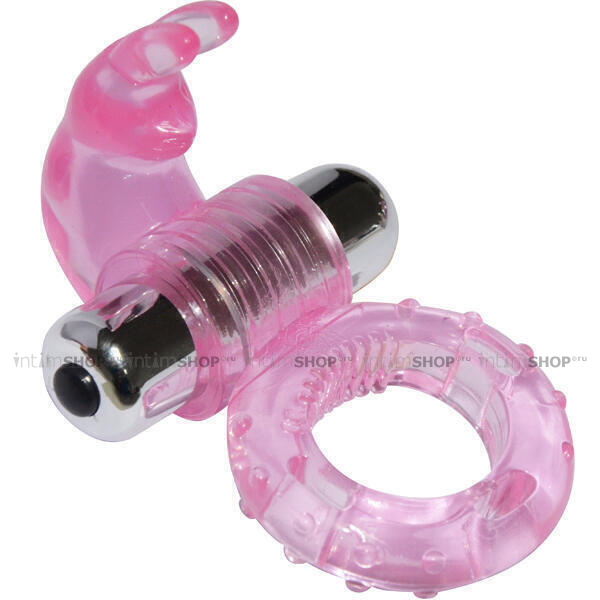 Виброкольцо розовое 7 Speed Rabbit Cock Ring Aphrodisia от IntimShop