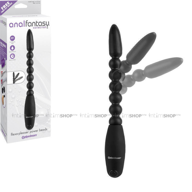 Анальный вибростимулятор с гибким хребтом Pipedream Anal Fantasy Flexa-Pleaser Power Beads от IntimShop