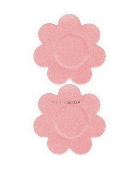 

Наклейки-стикини на грудь в форме цветочков, многоразовые, розовые