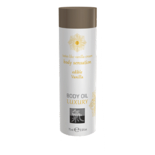 Съедобное масло для тела Shiatsu Luxury body oil Ваниль, 75 мл