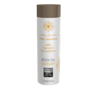 Съедобное масло для тела Shiatsu Luxury body oil Абрикос и Облепиха, 75 мл