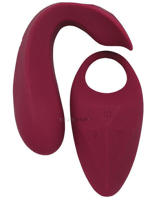 Вибратор для ношения Iviqu Diamond с пультом-виброкольцом, бордовый от IntimShop
