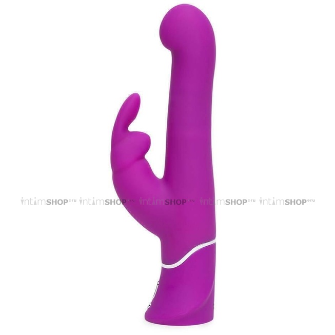 Вибратор Happy Rabbit с клиторальным стимулятором Beaded G-Spot, фиолетовый