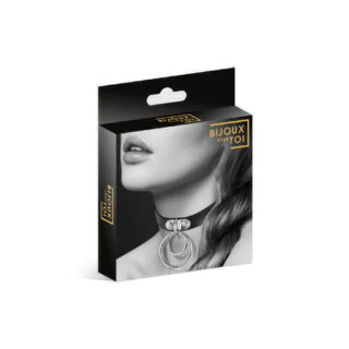 Чокер с кольцами COLLIER RAS DE COU NOIR Bijoux pour toi