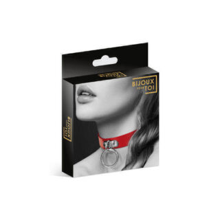 Чокер с кольцом COLLIER FETISH ROUGE Bijoux pour toi