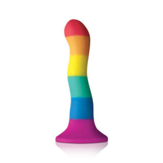 Радужный фаллоимитатор NSnovelties Colours Pride Edition 6 Wave Dildo Rainbow