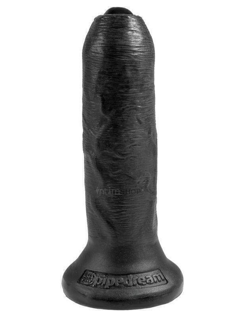 Фаллоимитатор на присоске необрезанный черный King Cock 6 Uncut Cock Pipedream от IntimShop