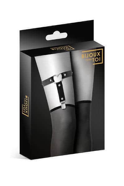 Гартер Bijoux Pour Toi с металлическим сердцем GARTER WITH BOW BLACK