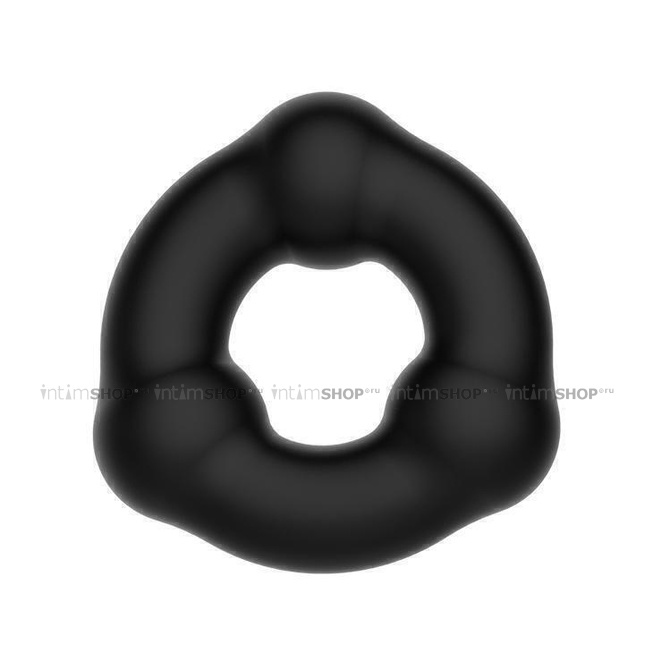 Эрекционное кольцо Baile Crazy Bull Super с 3-мя шариками, черный от IntimShop
