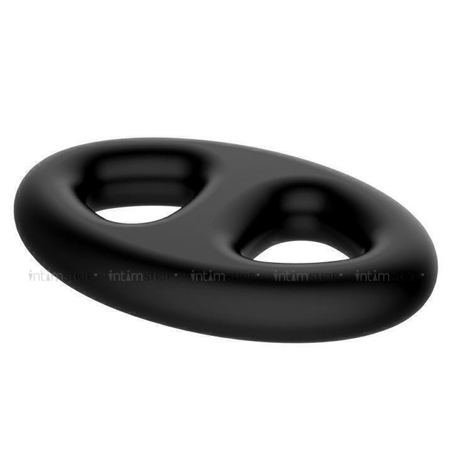 Овальное двойное эрекционное кольцо из мягкого силикона Baile CrazyBull Baile от IntimShop