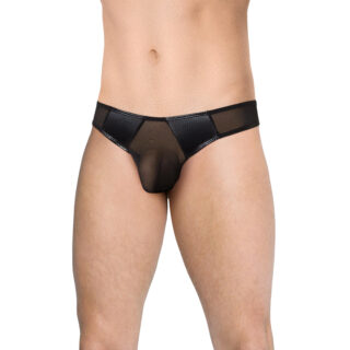 Трусы мужские со вставками Wetlook  SoftLine Collection, чёрный, M/L