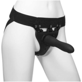 Универсальный полый вибрострапон с пультом ДУ Doc Johnson Body Extensions™ BE In Charge Black