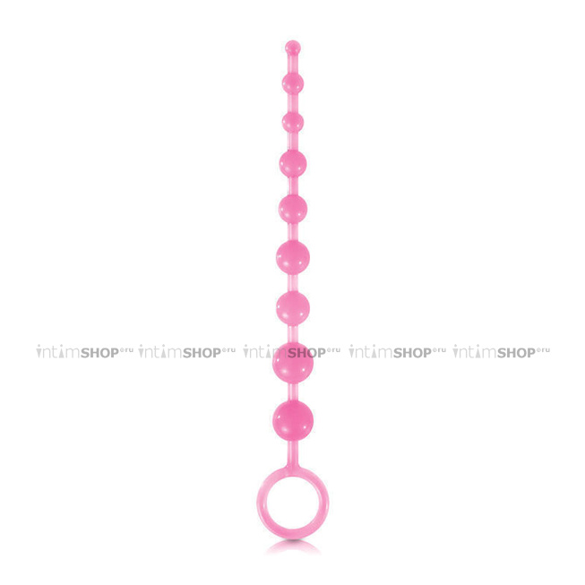 Анальная цепочка NSnovelties Firefly Pleasure Beads, светящаяся в темноте, розовый от IntimShop