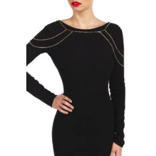 Фиксация: упряжь на тело 2 в 1 CHAINE TAILLE/EPAULE MIA OR Bijoux pour toi