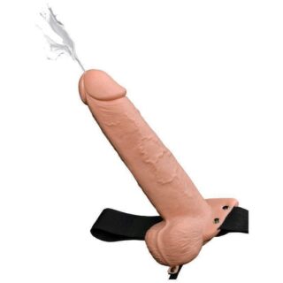 Полый страпон Pipedream Fetish Fantasy 9 Hollow с функцией эякуляции, телесный