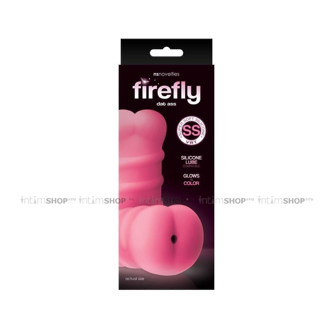 Мастурбатор-анус NSnovelties Firefly Dat Ass, светящийся в темноте, розовый от IntimShop