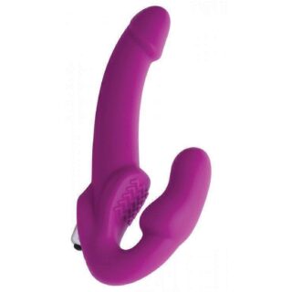 Безремневой вибро страпон Evoke Vibrating Strapless Silicone Strap-on Dildo, 24 см