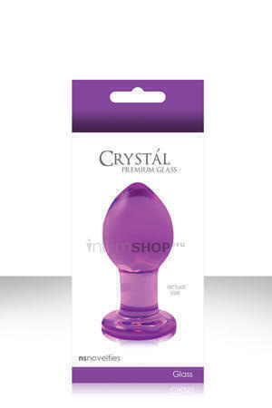 

Анальная пробка NS Novelties Crystal Plug средняя из стекла, фиолетовая
