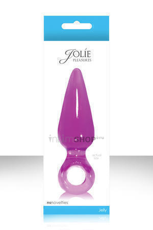 

Анальная пробка NS Novelties Jolie Pleasures с кольцом средняя, фиолетовая