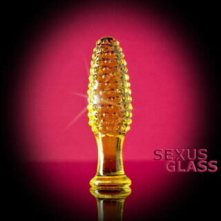 Анальный массажер Sexus Glass, желтый