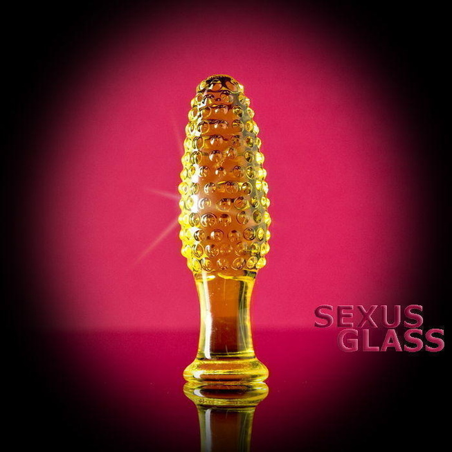 Анальный массажер Sexus Glass, желтый