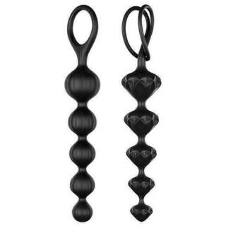 Анальный стимулятор Satisfyer Beads набор, черный, 21 см, 2 шт в упаковке