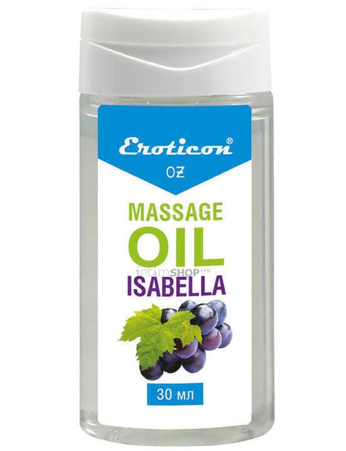Массажное масло Isabella, с ароматом винограда «Изабелла», 30 мл, Eroticon от IntimShop
