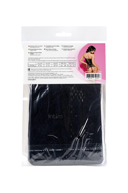Костюм-сетка и стринги Candy Girl Kimber черные, OS от IntimShop