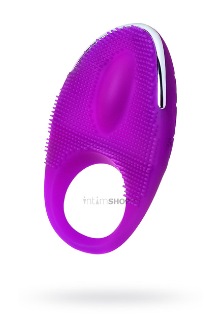 Виброкольцо с ресничками перезаряжаемое Jos Rico, Силикон, Фиолетовый, 9 см