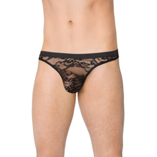 Трусы мужские кружевные SoftLine Collection, чёрный, L