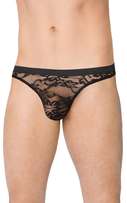 Трусы мужские кружевные SoftLine Collection, чёрный, XL