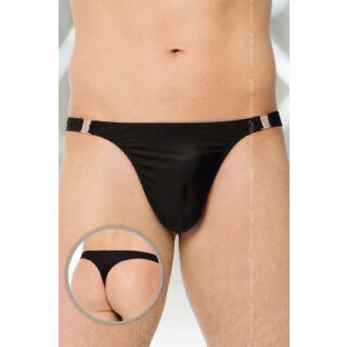 Стринги мужские на застежке SoftLine Collection, черный, L
