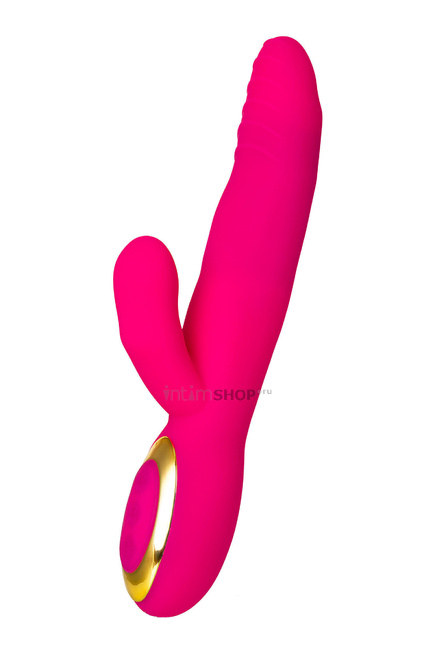 Вибратор с подогревом для двойной стимуляции Jos Nega, розовый, 22 см