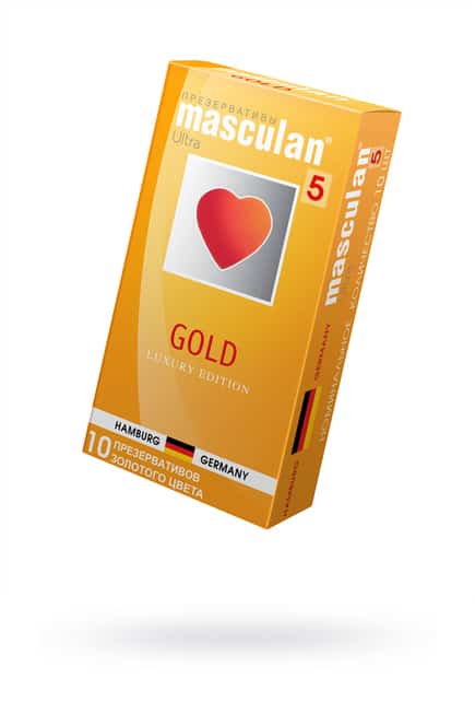Презервативы Masculan 5 Ultra Золотого цвета, 10шт