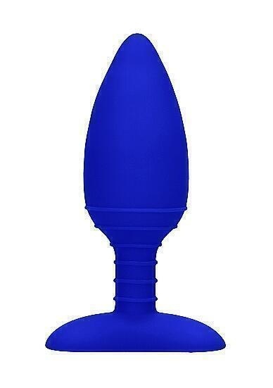 Анальный стимулятор Heating Anal Butt Plug Glow Blue Shotsmedia
