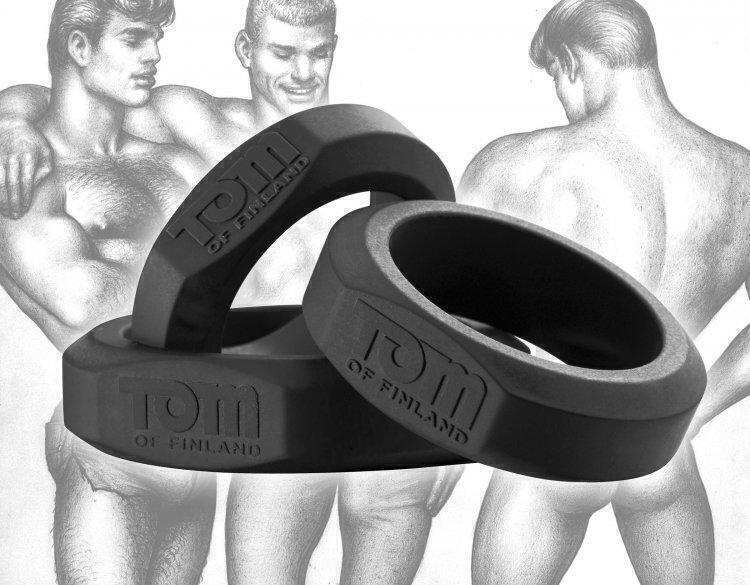 Эрекционные Кольца Tom of Finland из силикона, черный
