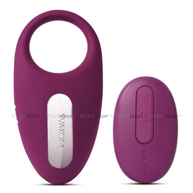 Эрекционное кольцо с вибрацией и пультом ДУ Svakom Winni Violet
