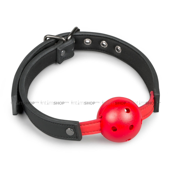 Кляп Easytoys Ball Gag With PVC Ball Red EDC Collections от IntimShop