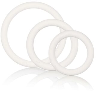 Эрекционные кольца CalExotics Rubber Ring, 3 шт в наборе, белый