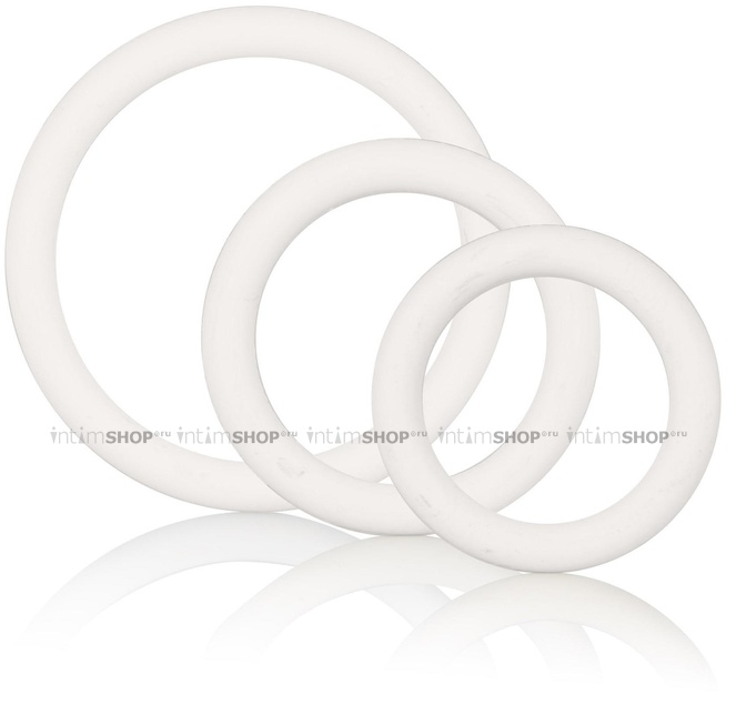 

Эрекционные кольца CalExotics Rubber Ring, 3 шт в наборе, белый
