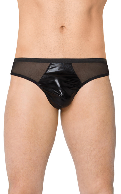 Трусы мужские Wetlook + Сетка SoftLine Collection, чёрный, M/L
