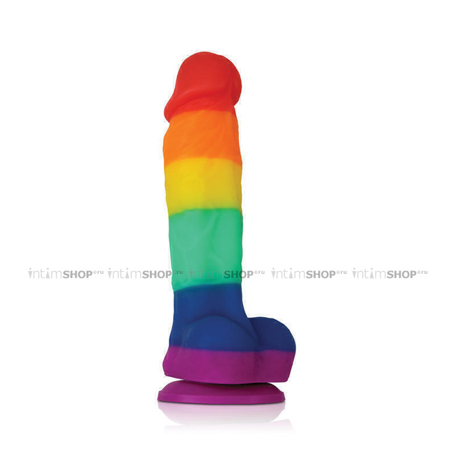 

Фаллоимитатор NS Novelties Colours Pride Edition Dildo Rainbow, разноцветный