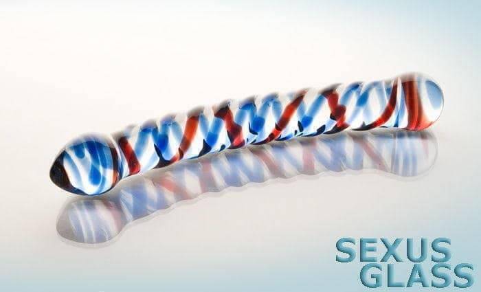 Фаллоимитатор анальный двухсторонний Sexus Glass, прозрачный
