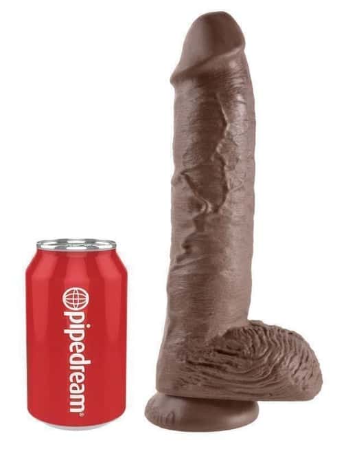 Фаллоимитатор гигант PipeDream King Cock Cock with Balls, коричневый