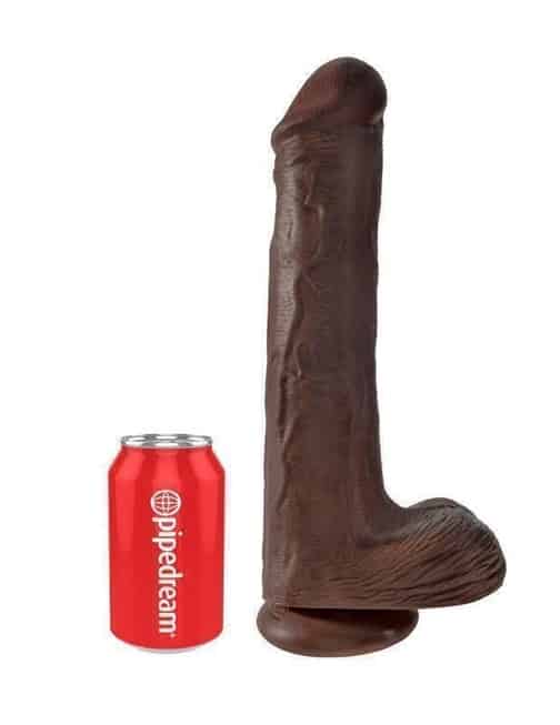 Фаллоимитатор гигант PipeDream King Cock Cock with Balls, коричневый